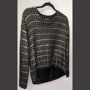 balck and gold knitted sweater